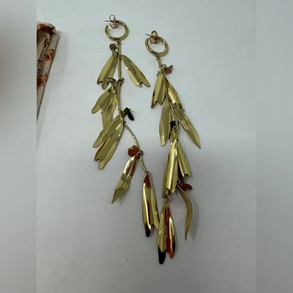Ulla Johnson Metal Leaves Earrings